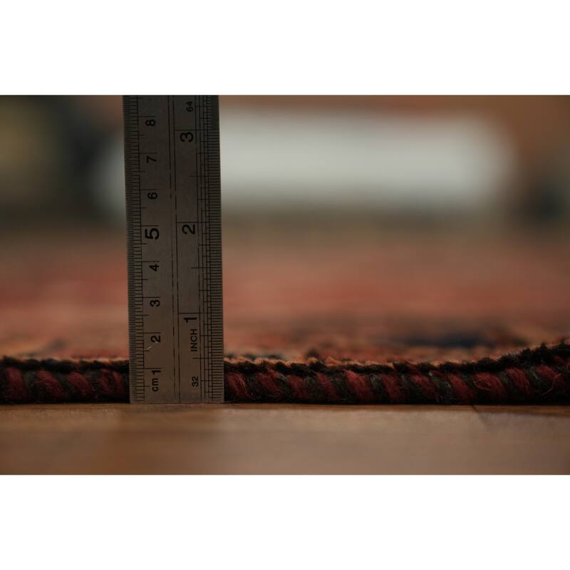 Hand Knotted Oriental 100% Wool Carpet Traditional Tribal Red Lori Area Rug - 9' 4'' X 4' 8''