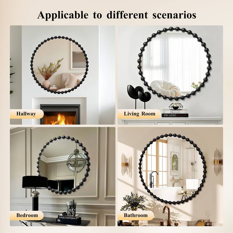 Iron Bead Wall Mirror to Enhance the Overall Otyle