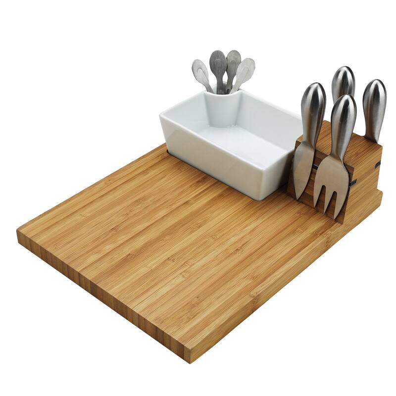 Picnic at Ascot Buxton Bamboo Cutting Board and Tools Set