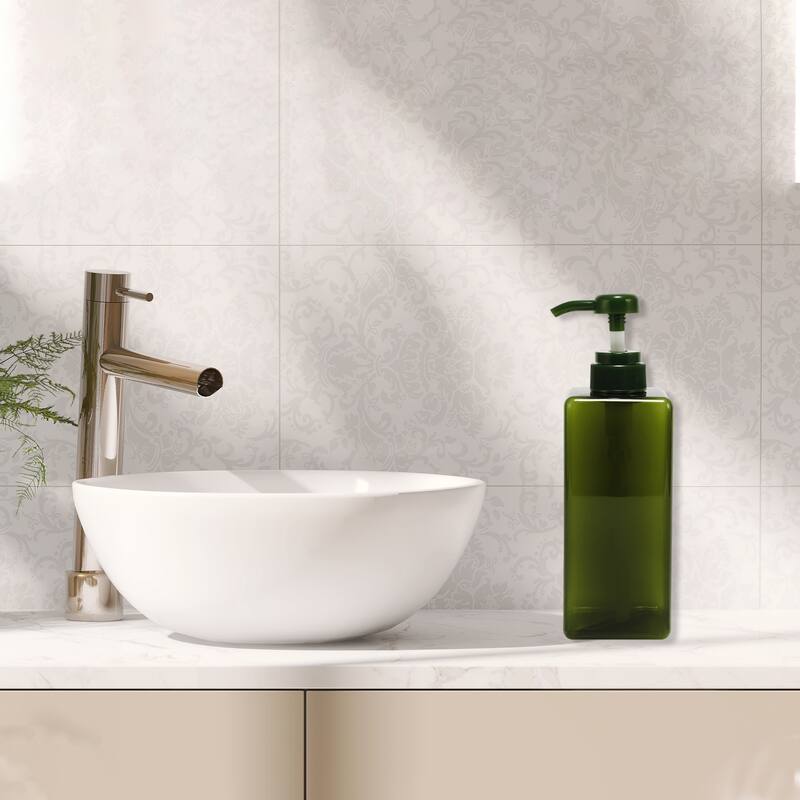 Square Simple Soap Pump Dispenser for Bathroom Laundry Rooms - Green - 650ml