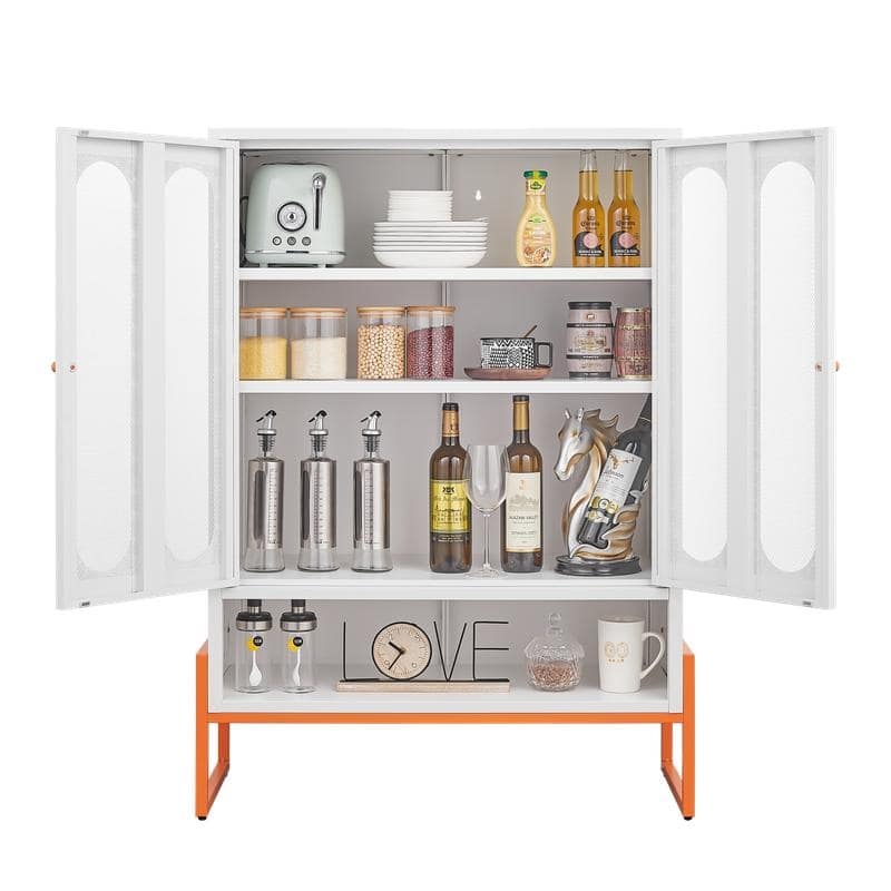 5.9" Modern Shoe Cabinet with Double-Sided Mesh Doors, Adjustable Partitions
