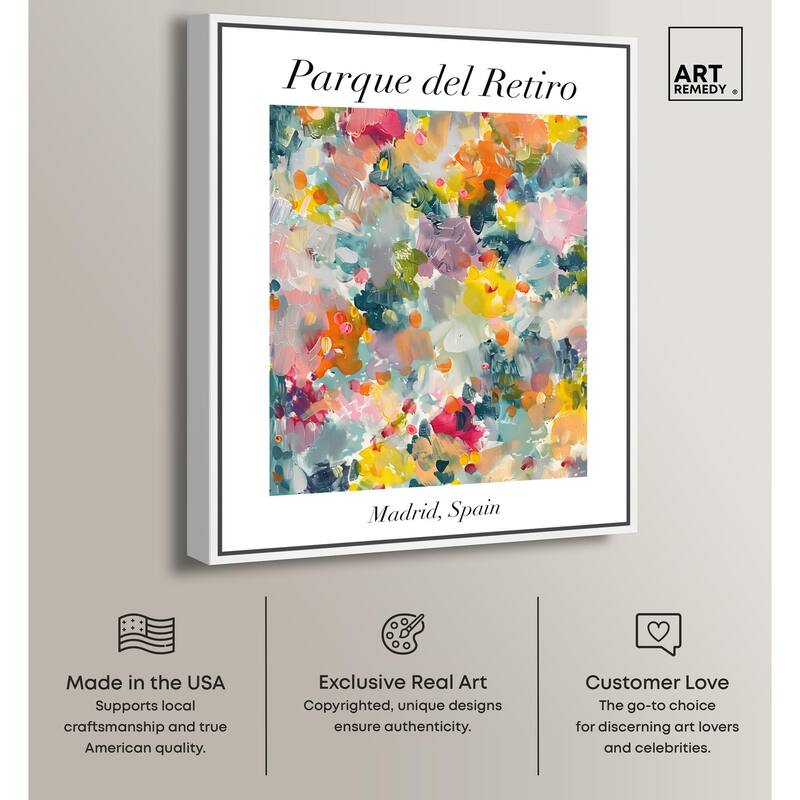 Retiro Park Canvas by Art Remedy