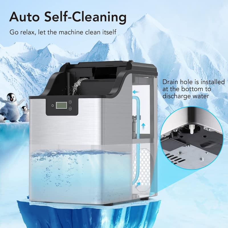 Rapid Ice Making in 10-15min, 44lbs/24H