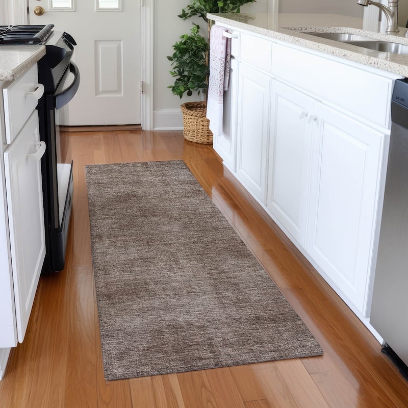 Premium Washable Super Soft Solid Ombre Mayfield Rug - Brown - 2'3" x 7'6"