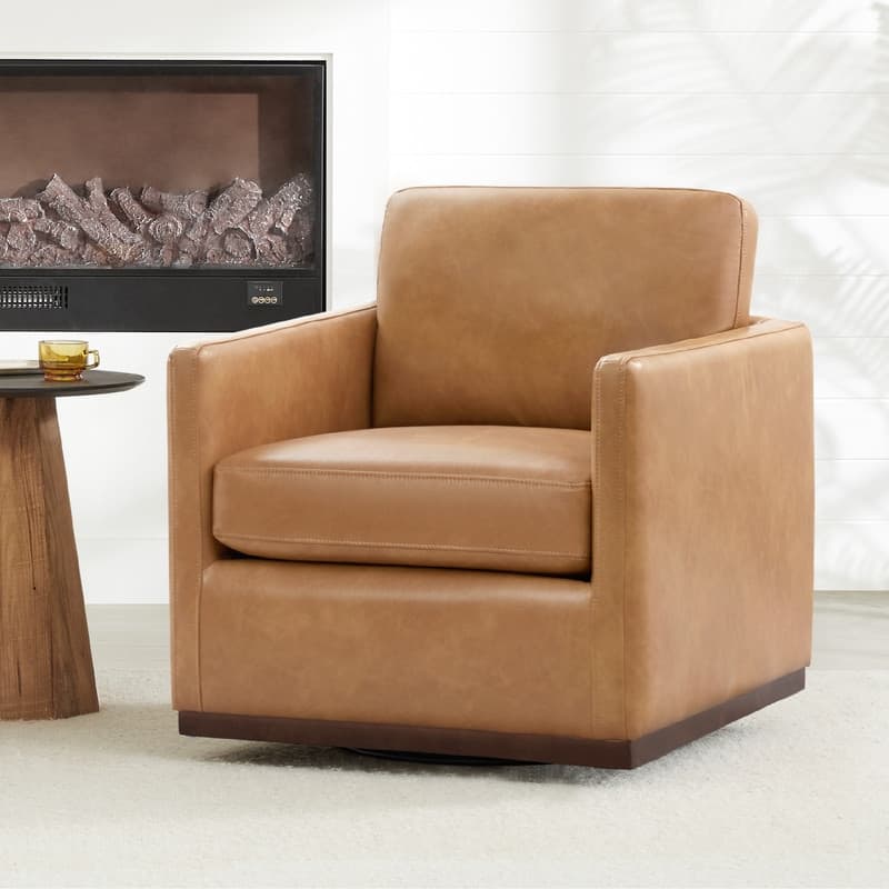Spruce & Spring Shane Modern Swivel Accent Arm Chair