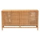 preview thumbnail 6 of 22, Vivan Natural Rattan Storage Cabinet - 3-Drawer Handwoven Wicker Accent Cabinet with Interior Shelving and Elevated Base