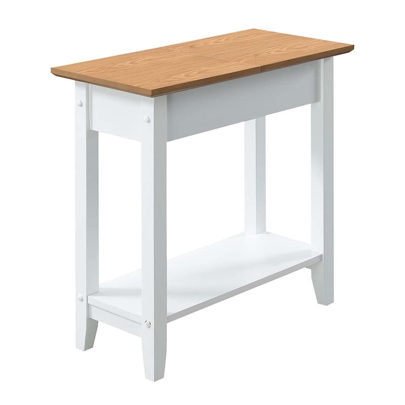 Mid Century End Table with Multi Tier Surface Design, Modern Accent Table with Ample Display Space for Lamps and Décor - 23