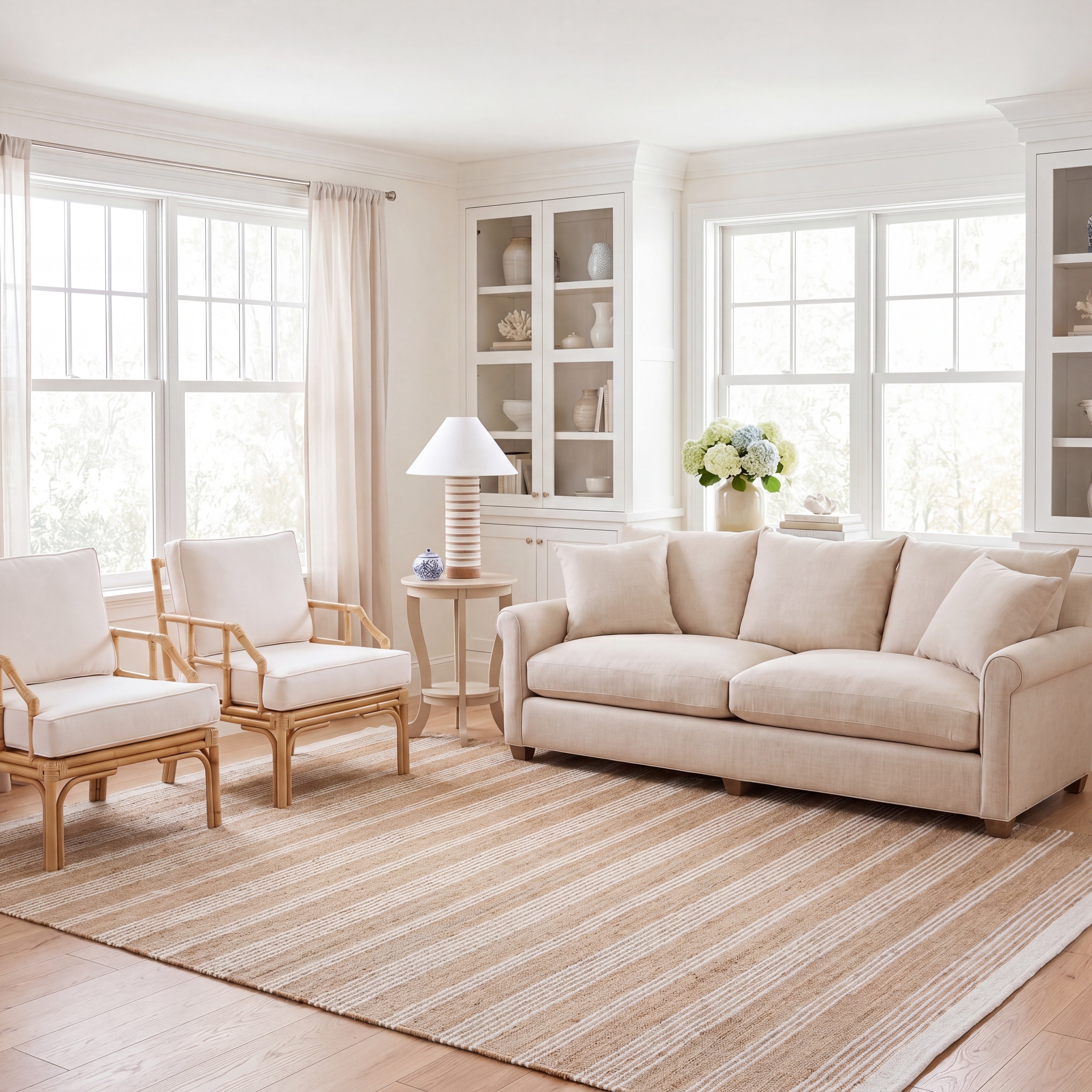 SAFAVIEH Flatweave Natural Natercia Fiber Farmhouse Jute Rug