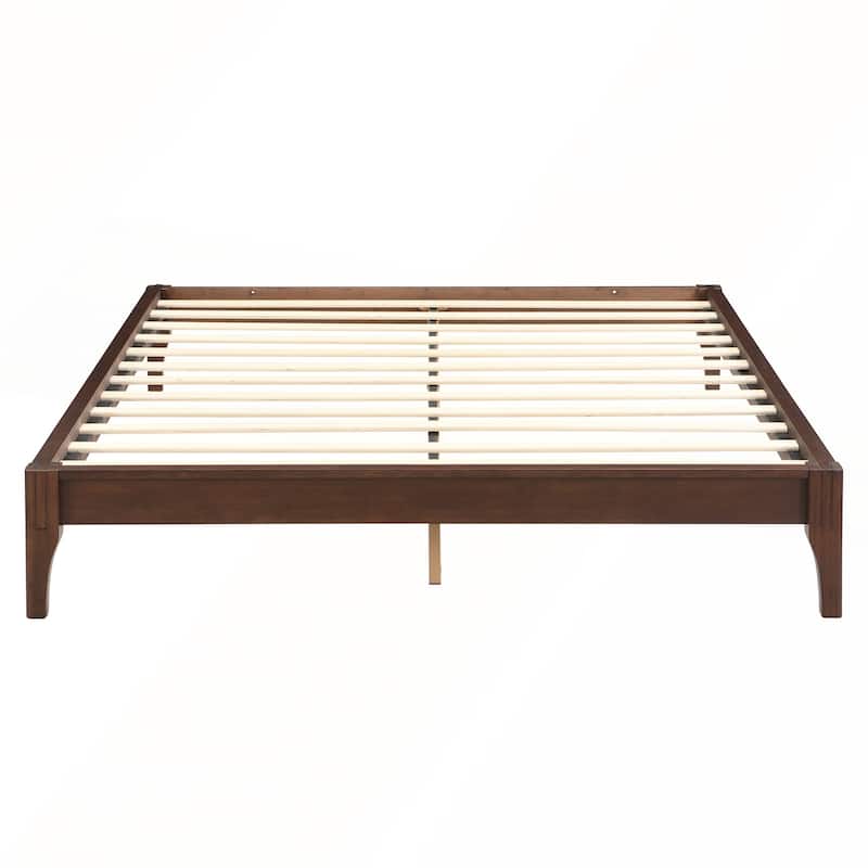12 Inch Queen Size Solid Dry Bamboo Wood Platform Bed Frame