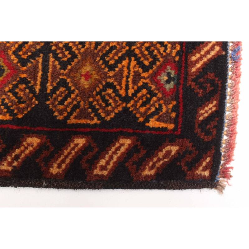 ECARPETGALLERY Hand-knotted Teimani Dark Brown Wool Rug - 2'9 x 4'5