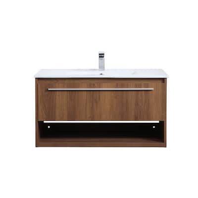 Elegant Lighting VF43036 Kasper 36" Wall Mounted Single Basin Vanity