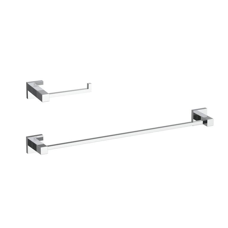 Indigo Home 2-Piece Bathroom Hardware Set - Chrome