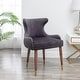 preview thumbnail 35 of 43, Roundhill Furniture Lindale Mid-century Modern Velvet Accent Chair Grey