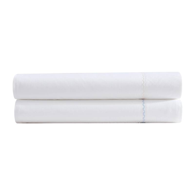 Laura Ashley Scallop Embroidered Percale Cotton Sheet Sets