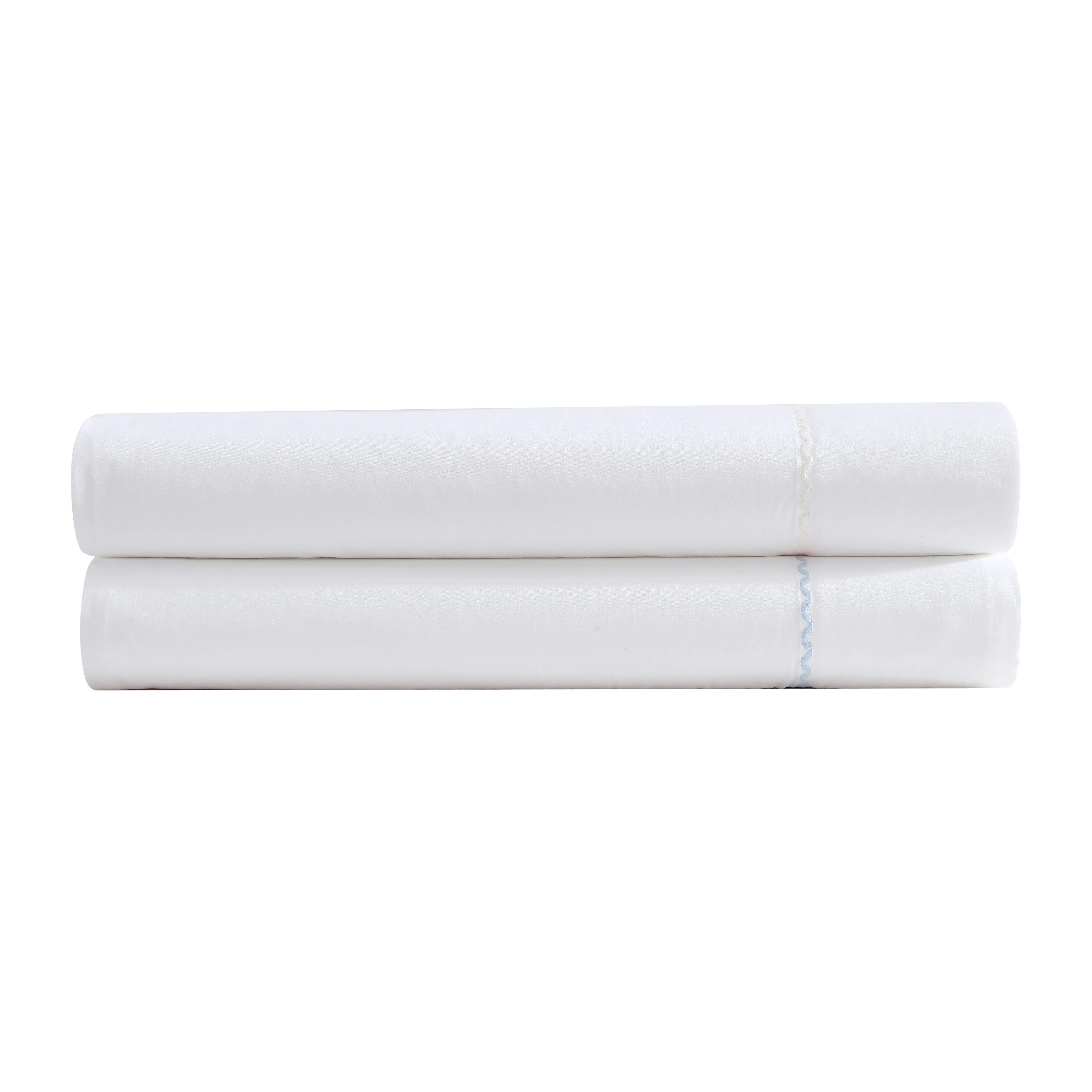 Laura Ashley Scallop Embroidered Percale Cotton Sheet Sets