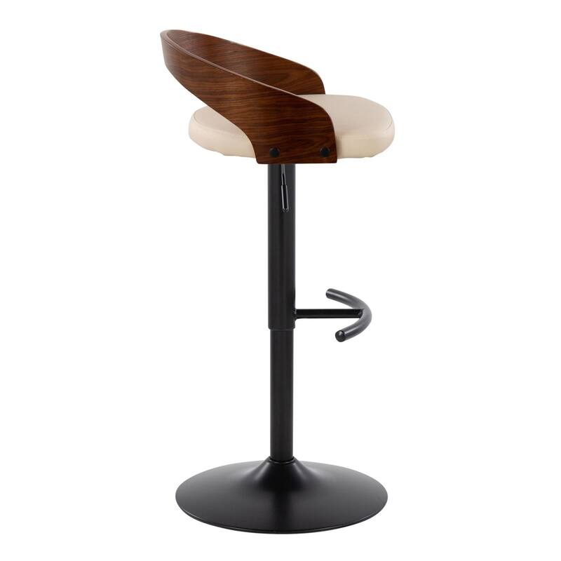 Grotto Adjustable Barstool with Back Base- Set Of 3