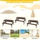 preview thumbnail 29 of 38, Costway 3-in-1 Kids Picnic Table Wooden Outdoor Sand & Water Table - See Details