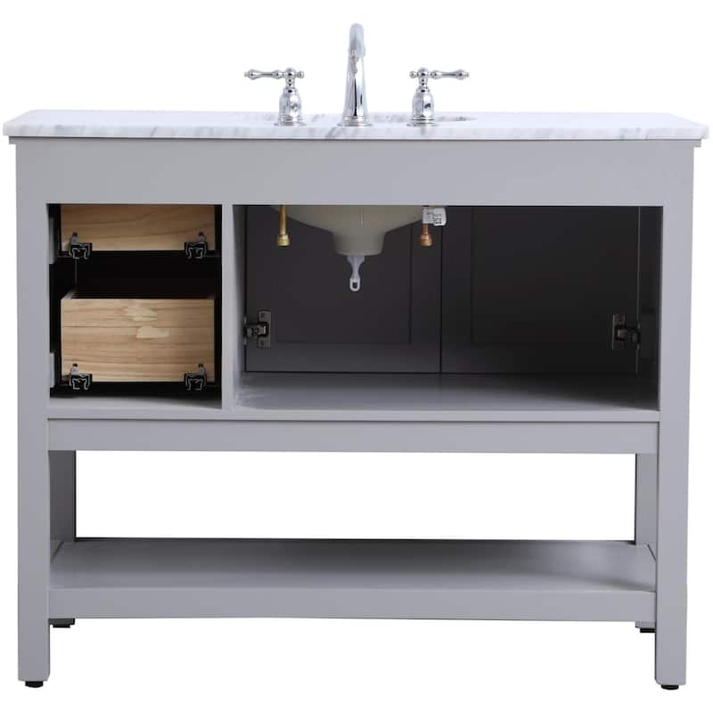 Elegant Lighting VF27042 Metropolis 42" Free Standing Single Basin