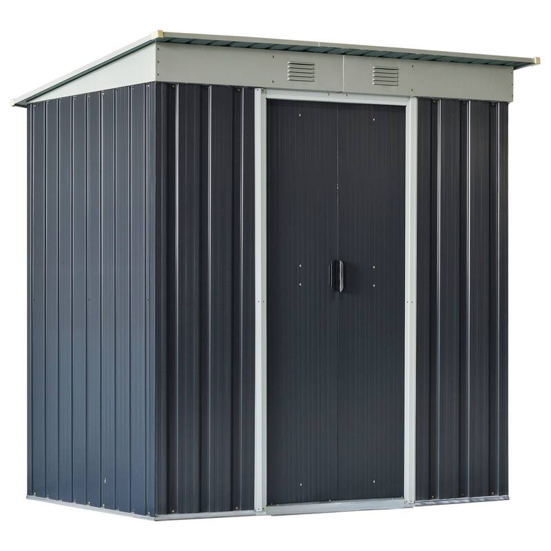 RW 6' x 4' Metal Lean to Garden Shed