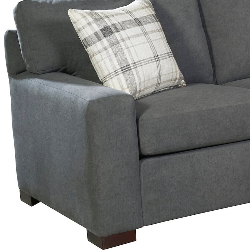 Gerard Grey Sectional Sofa Bed with Queen Gel Memory Foam Mattress