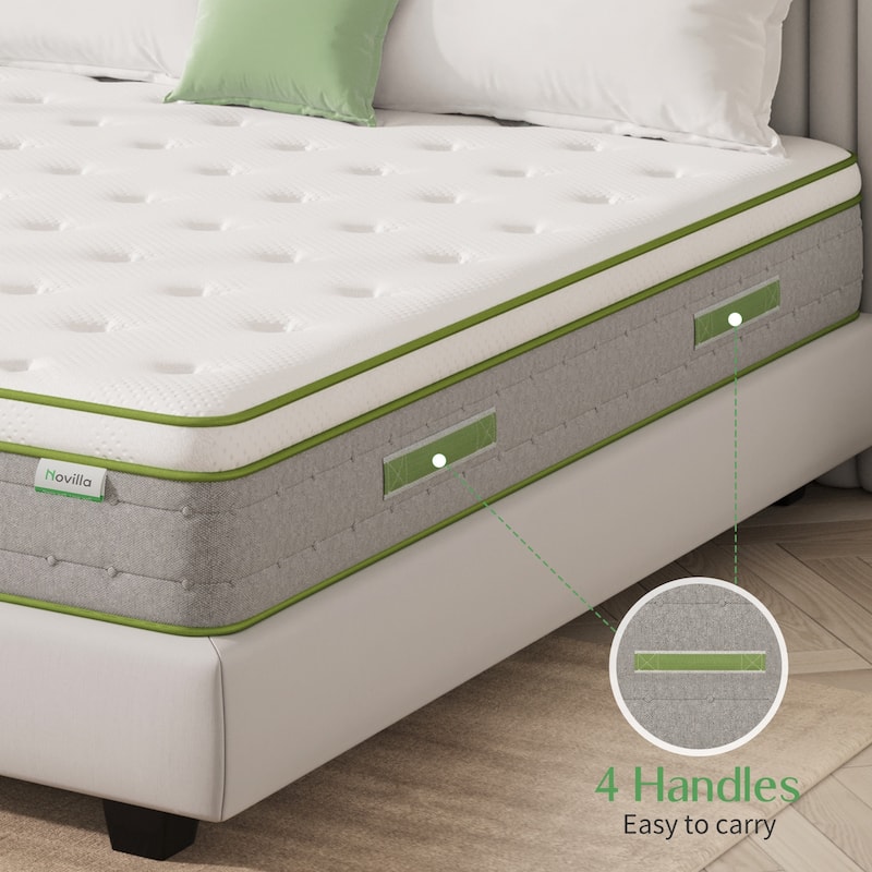 Novilla 10-inch Gel Memory Foam Hybrid Innerspring Mattress in a Box