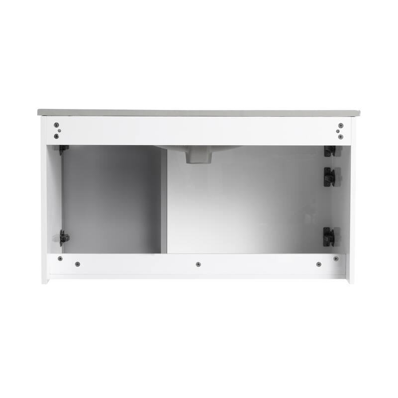 Bathroom Vanity With Sink In 24/30/36 Inch, Floating Bathroom Vanity With Soft Close Door