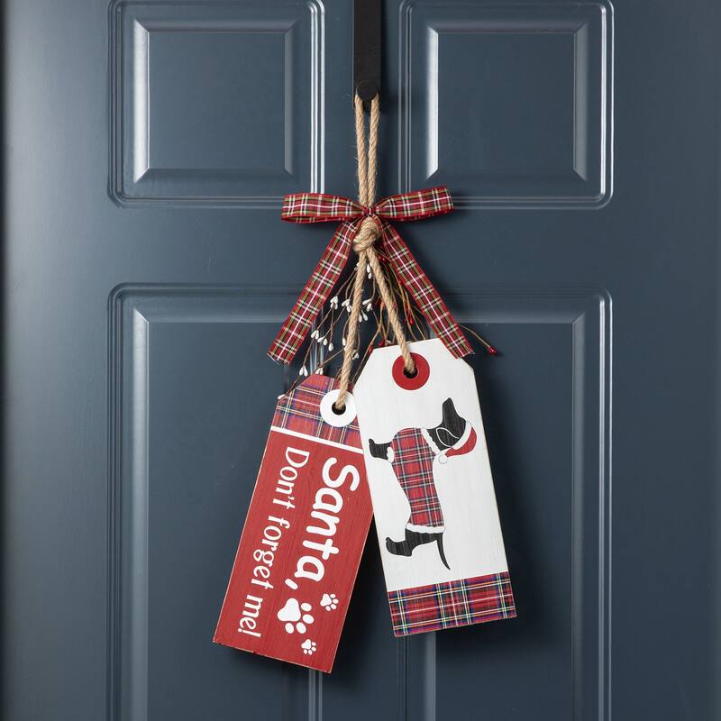 Glitzhome 24"H Wooden Valentine's Day/Patriotic/Americana/Easter Doorknob Hanging Decor