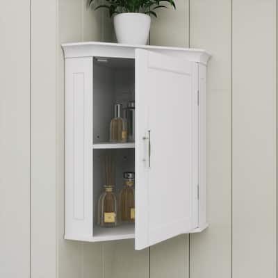 Somerset Corner Wall Cabinet, White