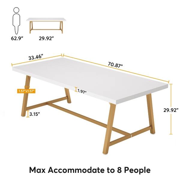 70.87 Inches Dining Table for 8 People - Bed Bath & Beyond - 37836917