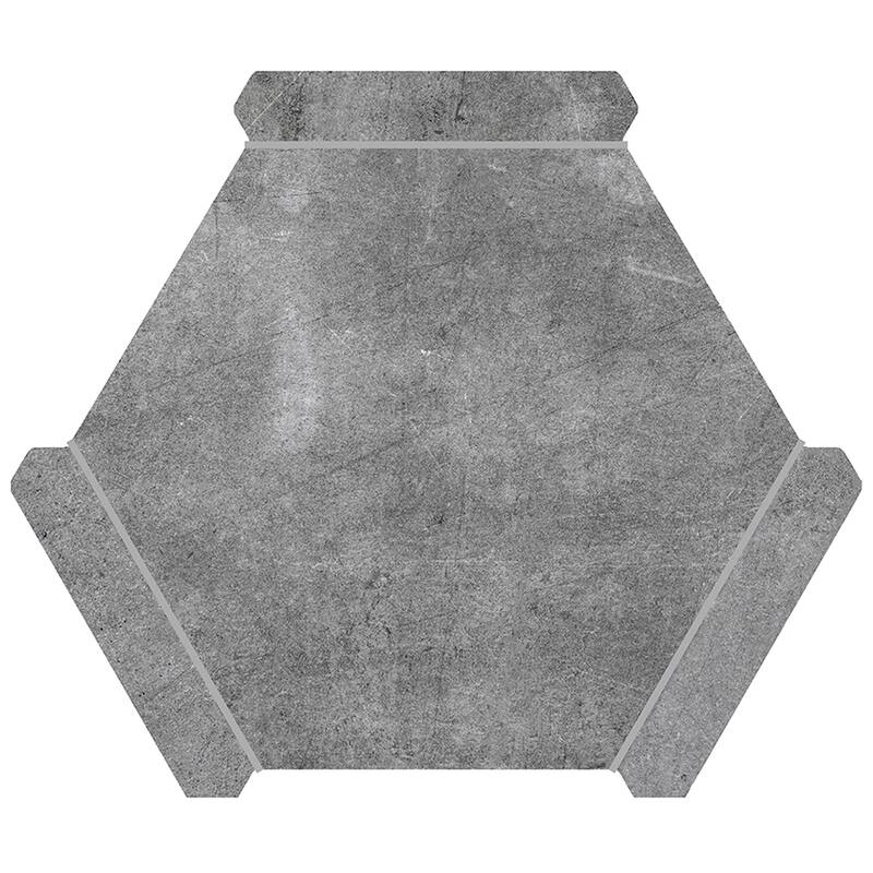 Apollo tile 9" x 10" Aureole Matte Coin Gray Porcelain Tile (8.07 sq ft/case) - 18 Pack