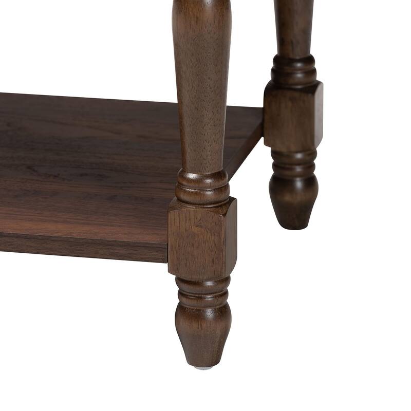Roden Transitional Dark Brown Nightstand with Rattan