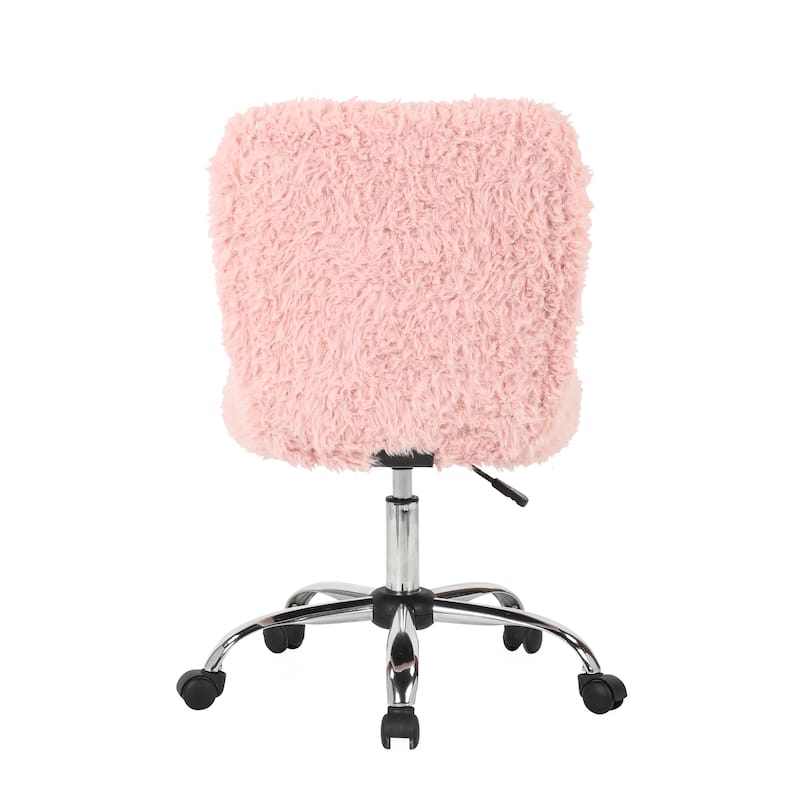 Porthos Home Alva Swivel Office Chair, Shaggy Fabric Upholstery
