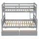preview thumbnail 15 of 23, Twin Over Full Bunk Bed with Ladder, 2 Drawers, Safety Guardrail