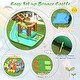 preview thumbnail 25 of 24, Inflatable Waterslide Bounce House Climbing Wall Ball Pit with Blower - Green, Yellow and Blue - 145" x 120" x 91" (L x W x H)