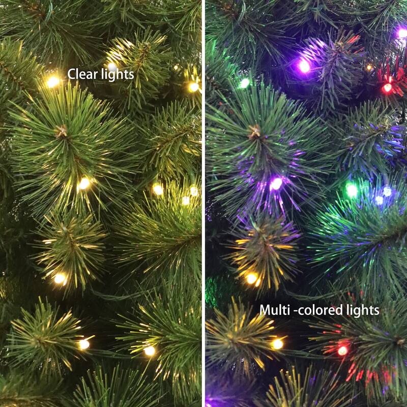 Puleo International 9' Pre-Lit Ontario Spruce Artificial Christmas Tree with LED Lights