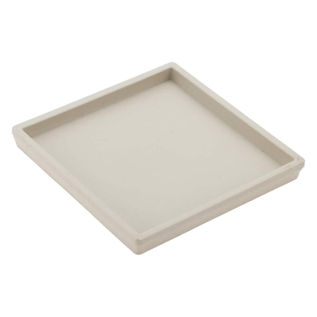 Waterproof Square Soap Holder for Bathroom 3.62"x3.62"x0.43" 1 Pc