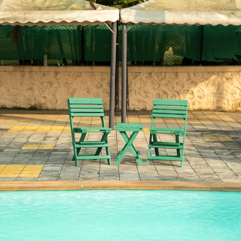 Las Cabos Fully Assembled All-Weather Recycled HDPE Outdoor Folding Bistro Chair