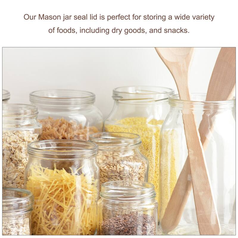 Mason Jar Lids, 18pcs - Storage Lids, 10 Regular Mouth 8 Wide Mouth