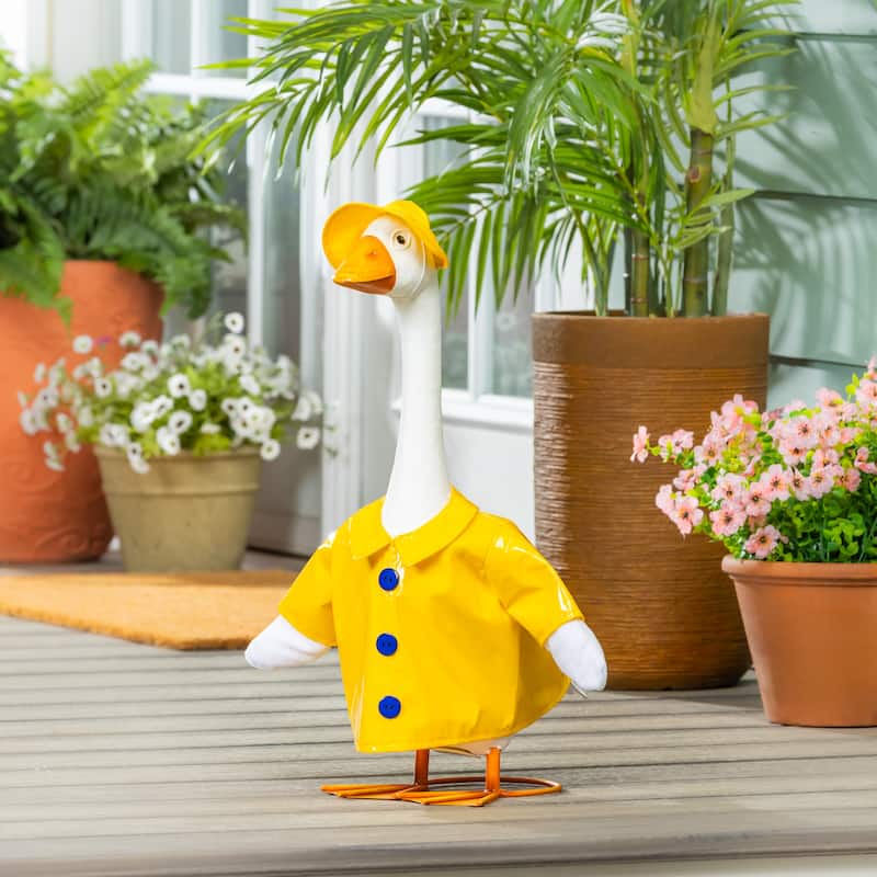 Porch Goose Outfit for Garden Statue - Raincoat
