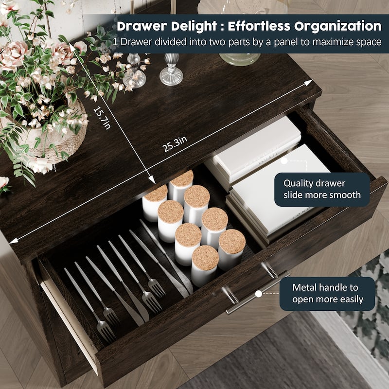 Futzca Sideboard Buffet Cabinet, Kitchen Storage Cabinet