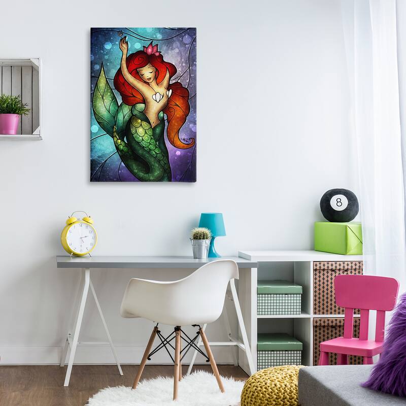 Stupell Undersea Dreaming Mermaid Canvas Wall Art Design By Mandie Manzano
