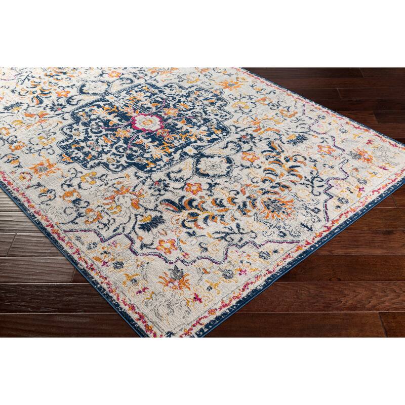 Livabliss Devonshire Distressed Boho Medallion Area Rug