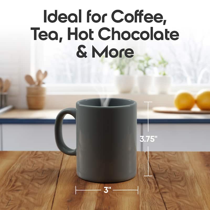 Omniware Teaz Cafe 11 oz Classic Mug - 3" D x 3.75" H