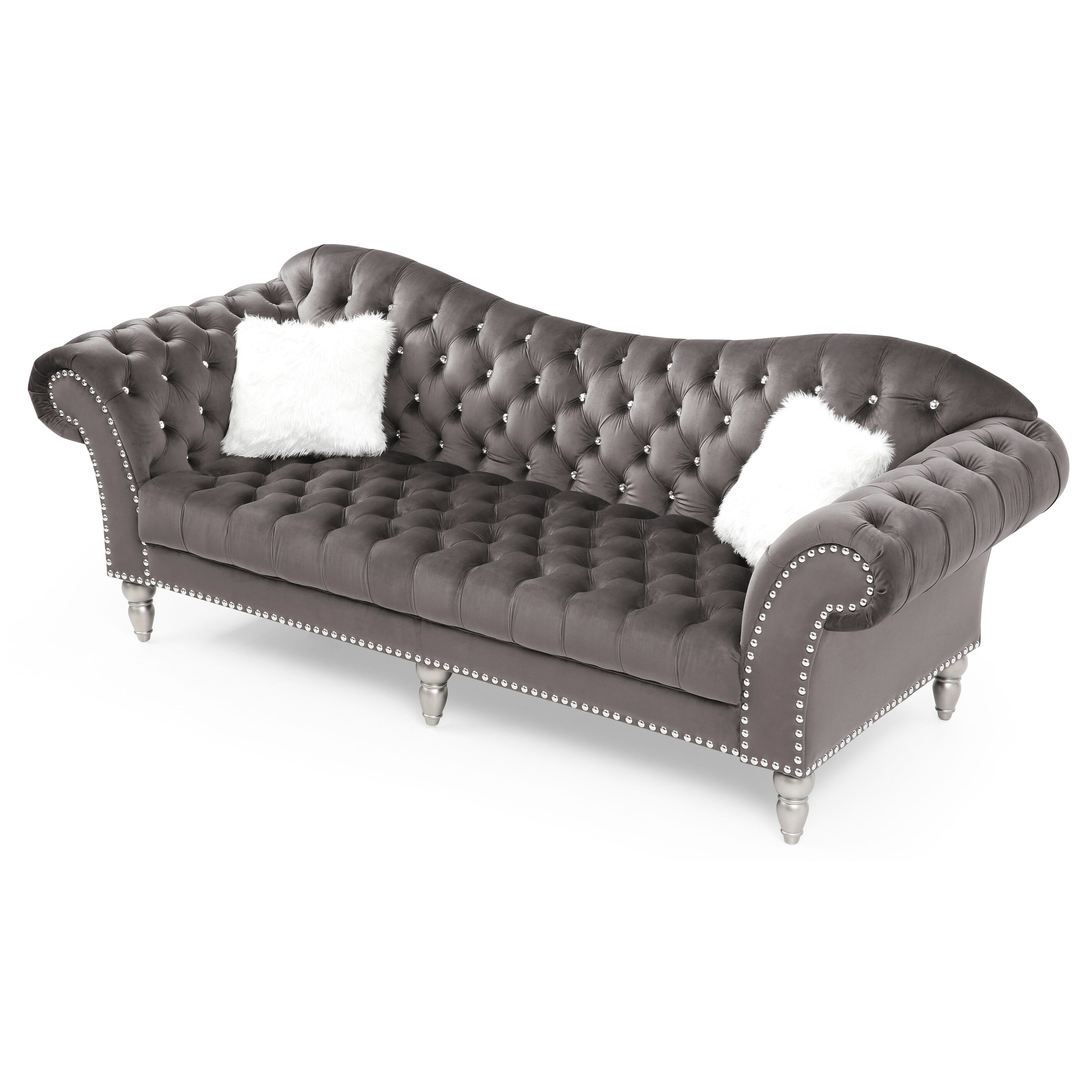 Wilshire Velvet Tufted Sofa - Bed Bath & Beyond - 33039234