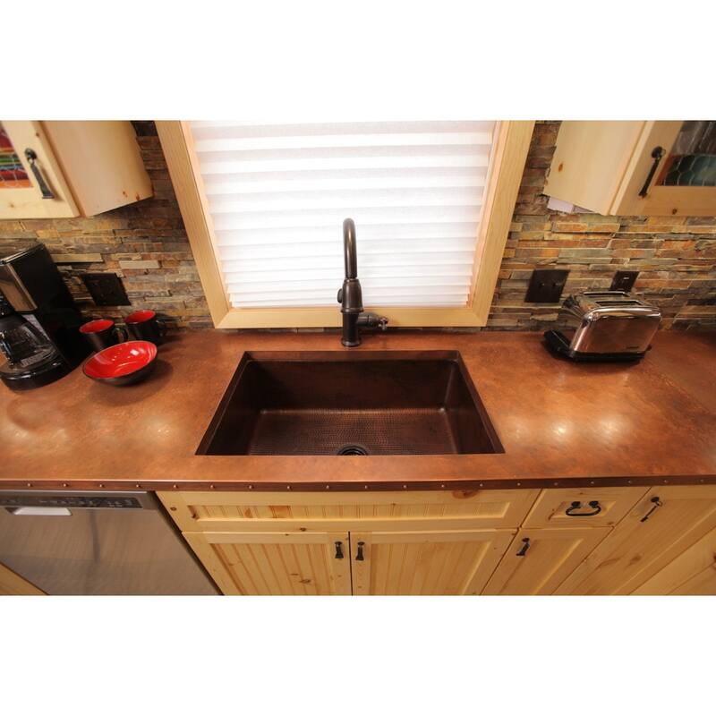 33-in Hammered Copper Single Basin Kitchen Sink (KSDB33199)