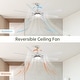 preview thumbnail 14 of 16, 66 Inch Modern Ceiling Fan With Dimmable Led Light 8 ABS Blades Remote Control Reversible DC Motor For Home Office