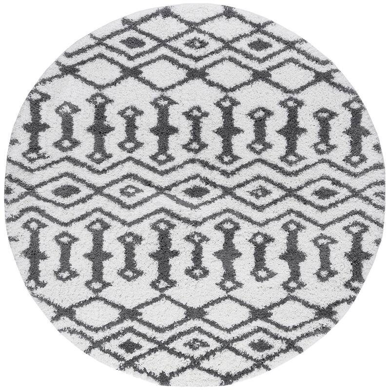 Joy Shag Mediterranean Geometric Indoor Area Rug