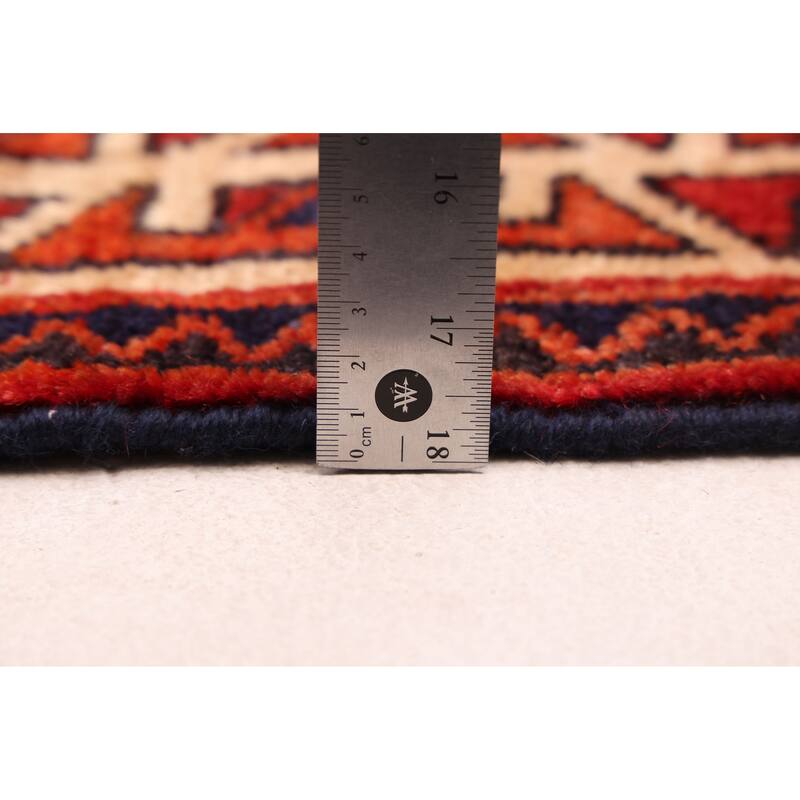 ECARPETGALLERY Hand-knotted Melis Vintage Red Wool Rug - 5'7 x 6'3