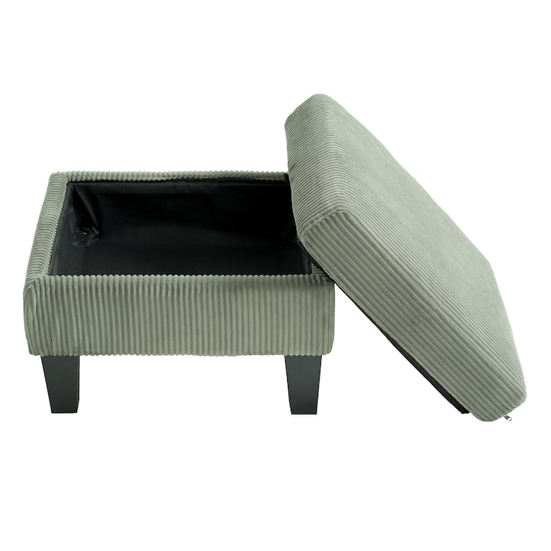 Morden Velvet Luxury L-Shaped 3 Seater Sofa with Storage Ottoman for Living Room