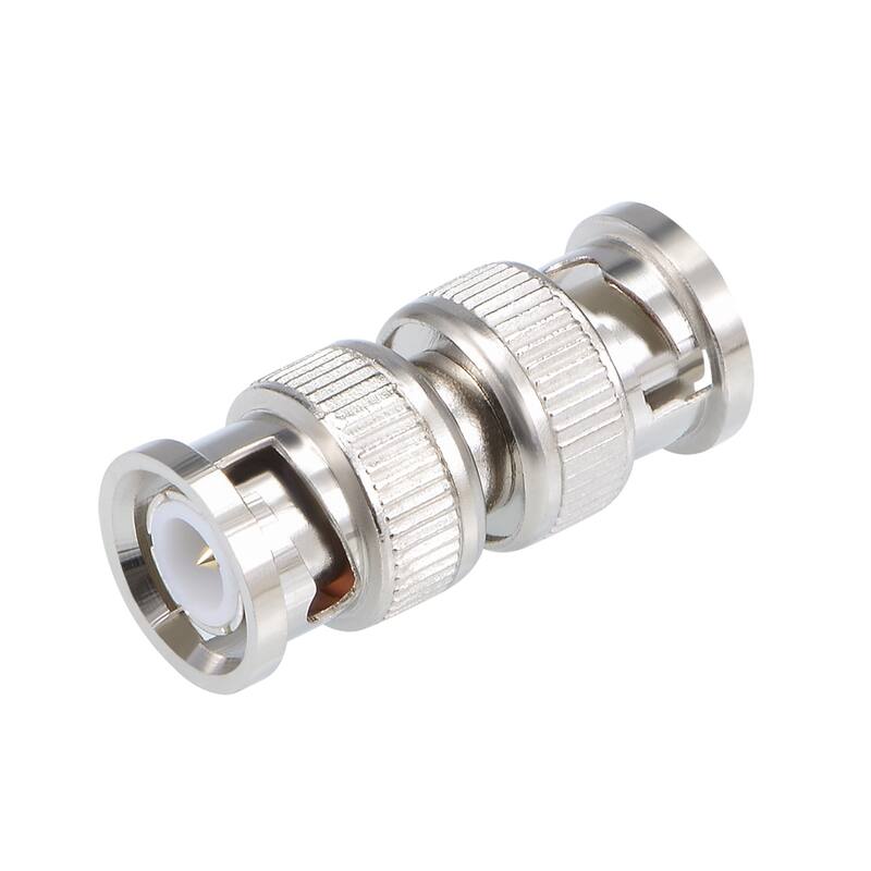 Alloy BNC Male to Male Jack RF Coaxial Adapter Connector Video - bnc male to male 1pcs - Silver Tone - BNC Male to Male 1pcs
